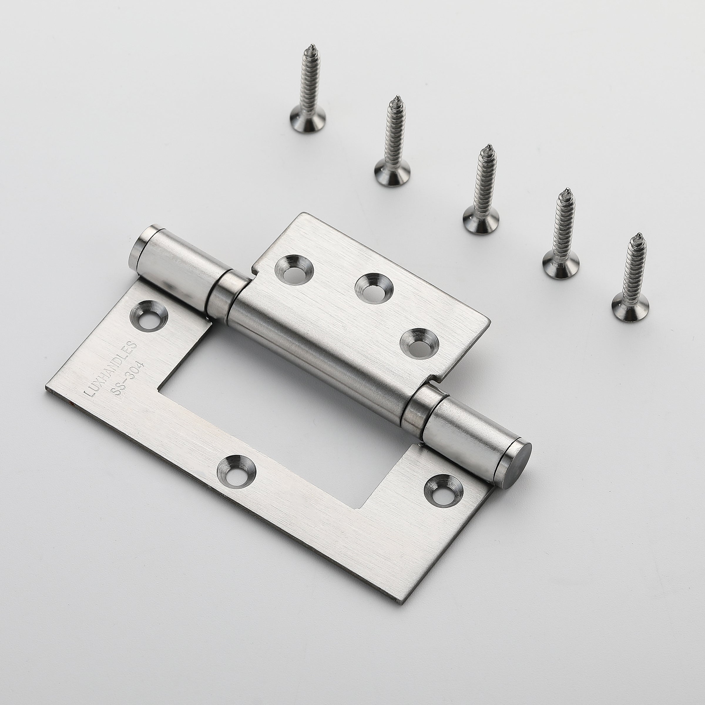 Ball Bearing Fast Fix Stainless Steel Hinge- silver set