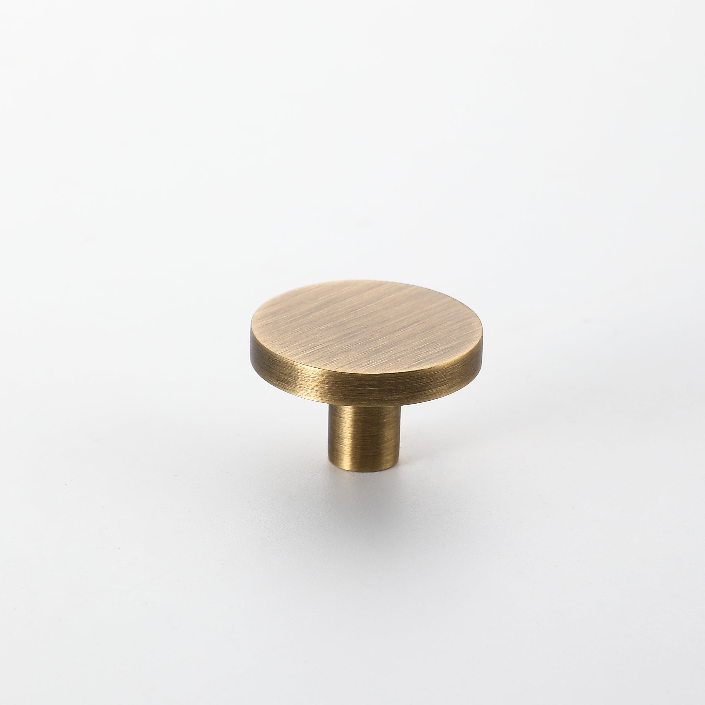 Aura Solid Brass Knob-Antique Brass