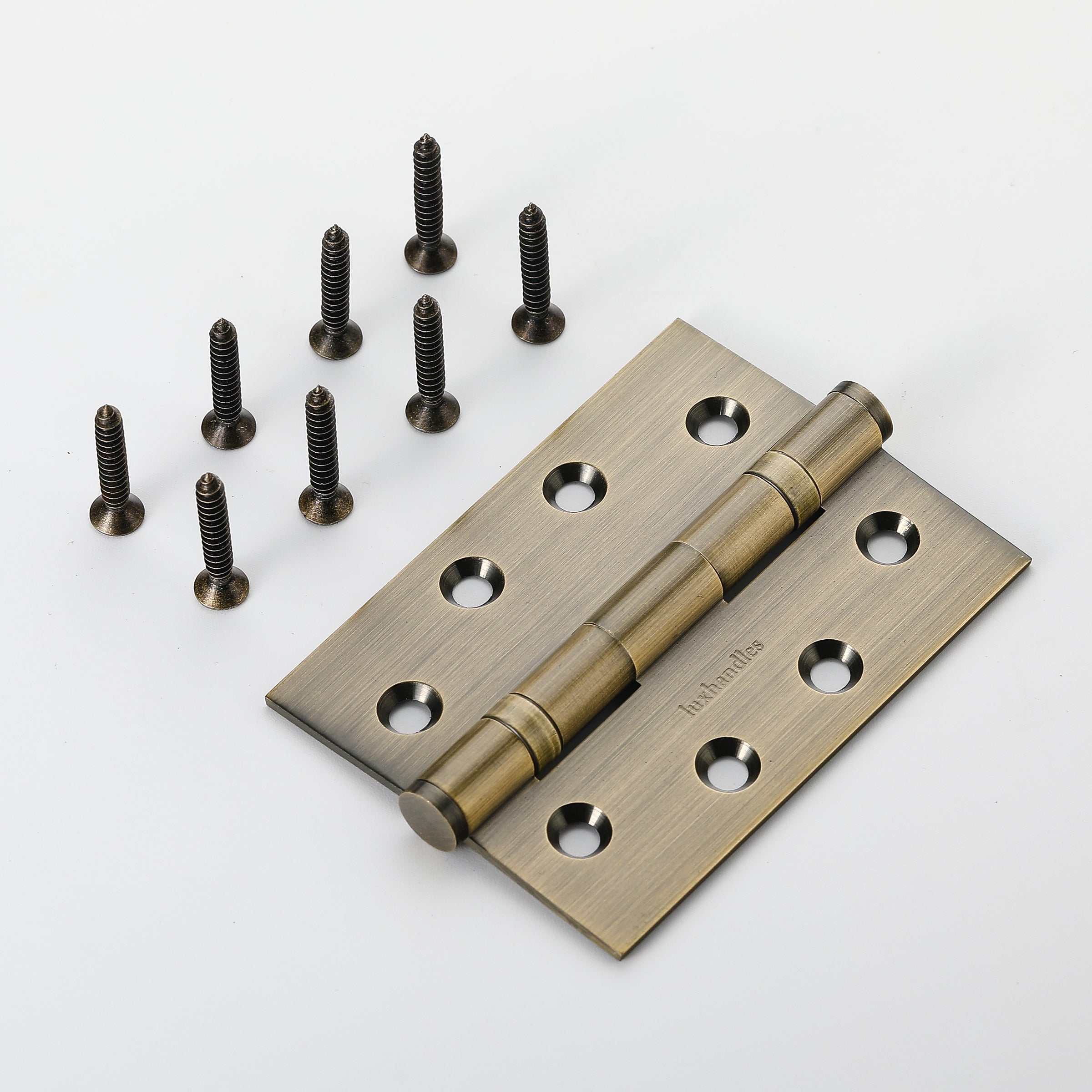 Ball Bearing Brass Hinges Pair Antique Brass