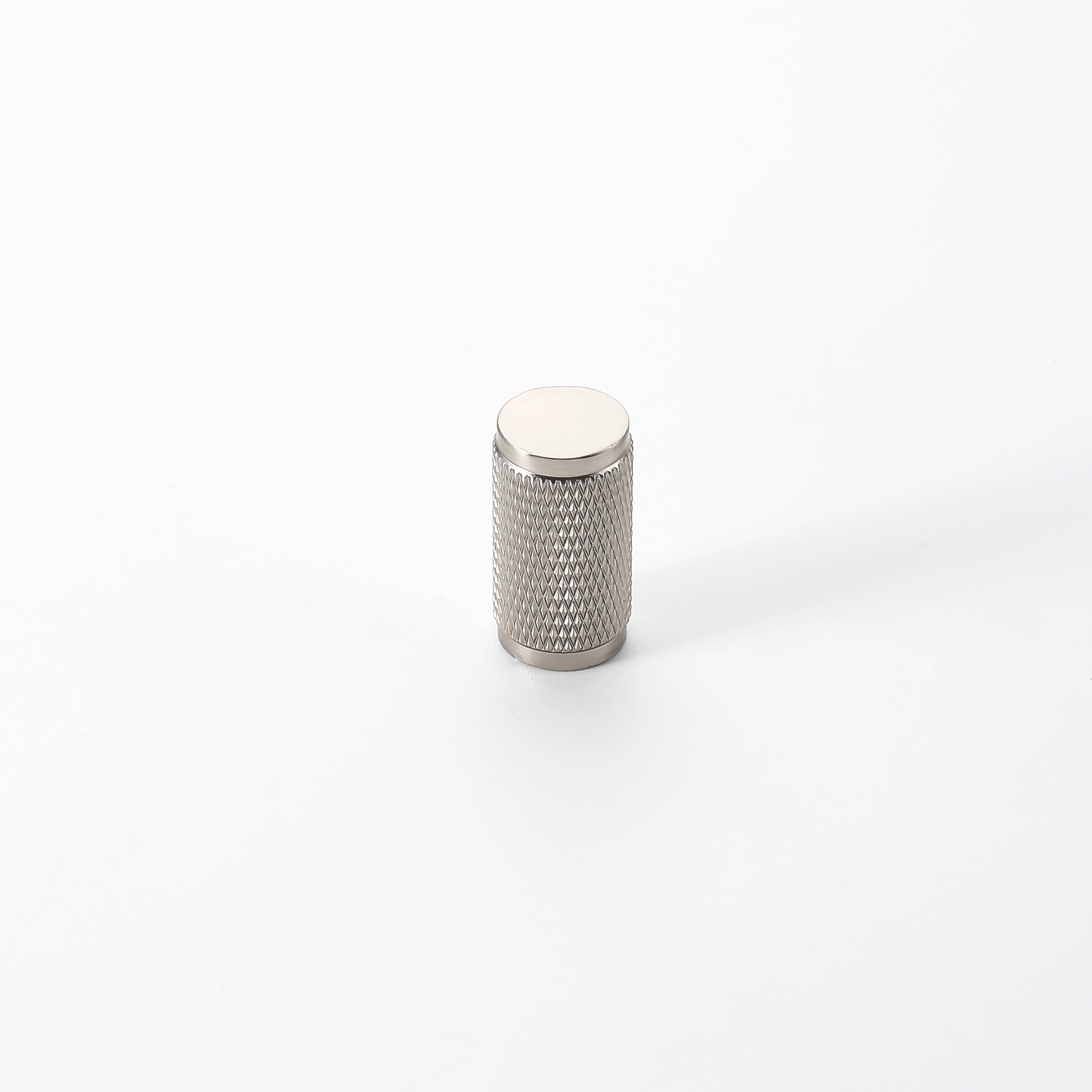 Brushed Nickel Knurled Brass Drawer Knob