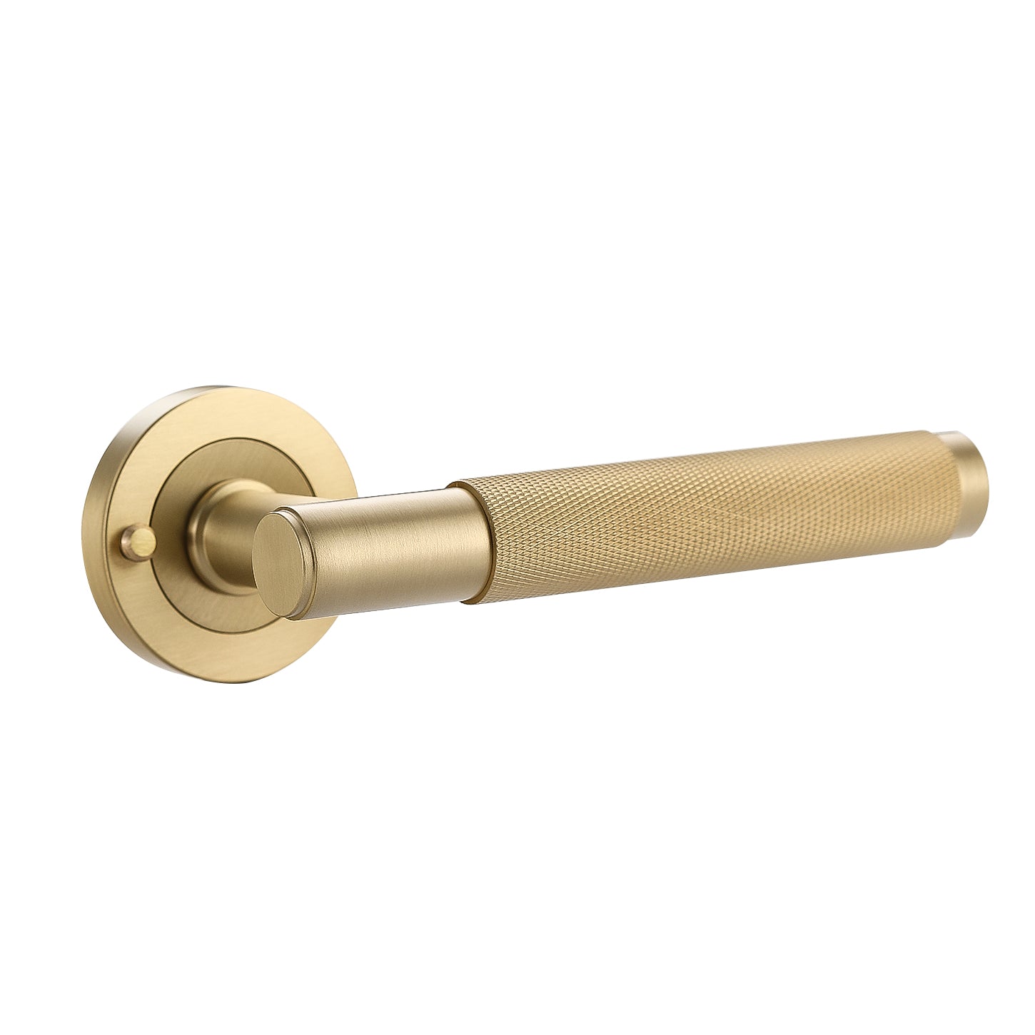 Knurled Door Handle with privacy pin