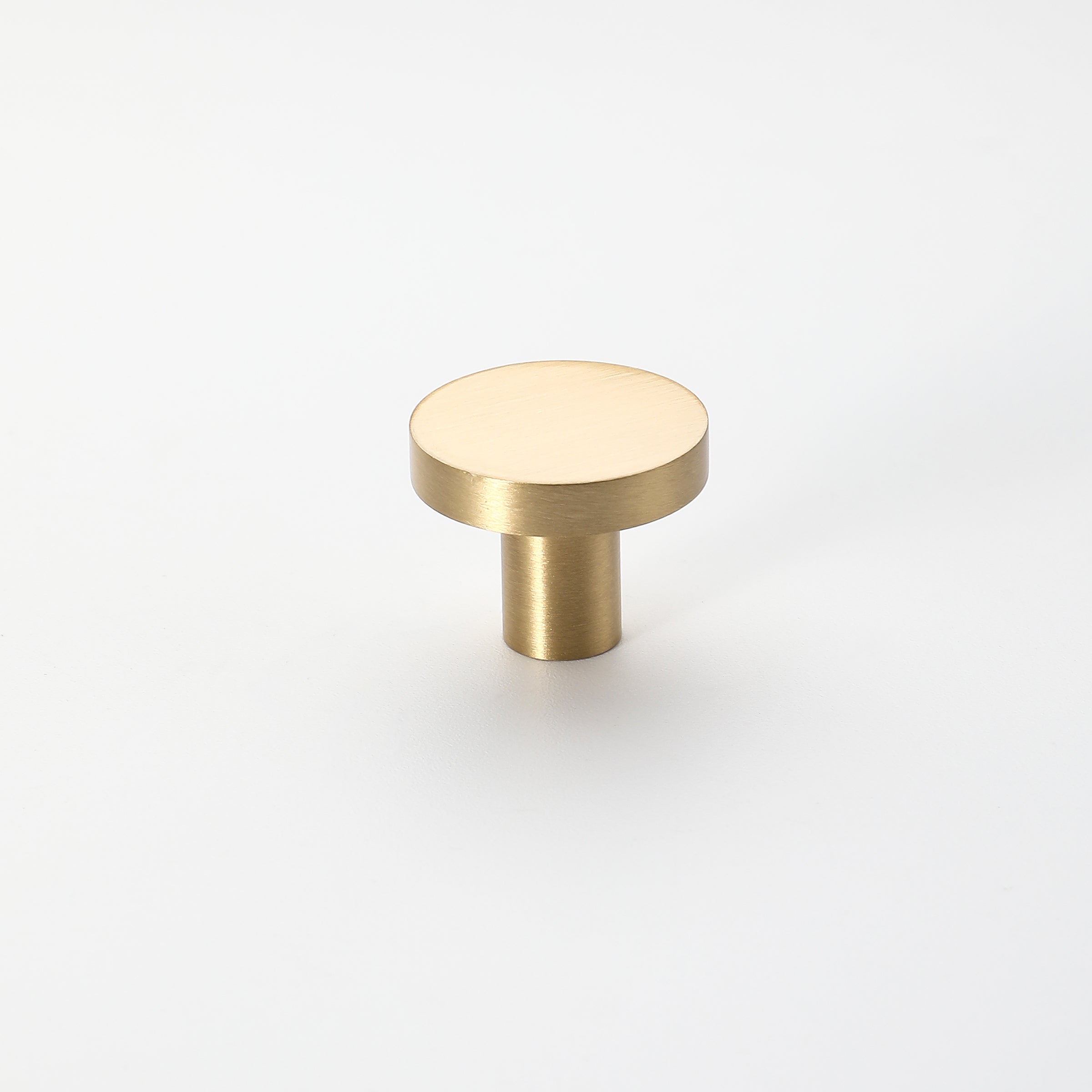 Aura Solid Brass Knob-Brushed Brass