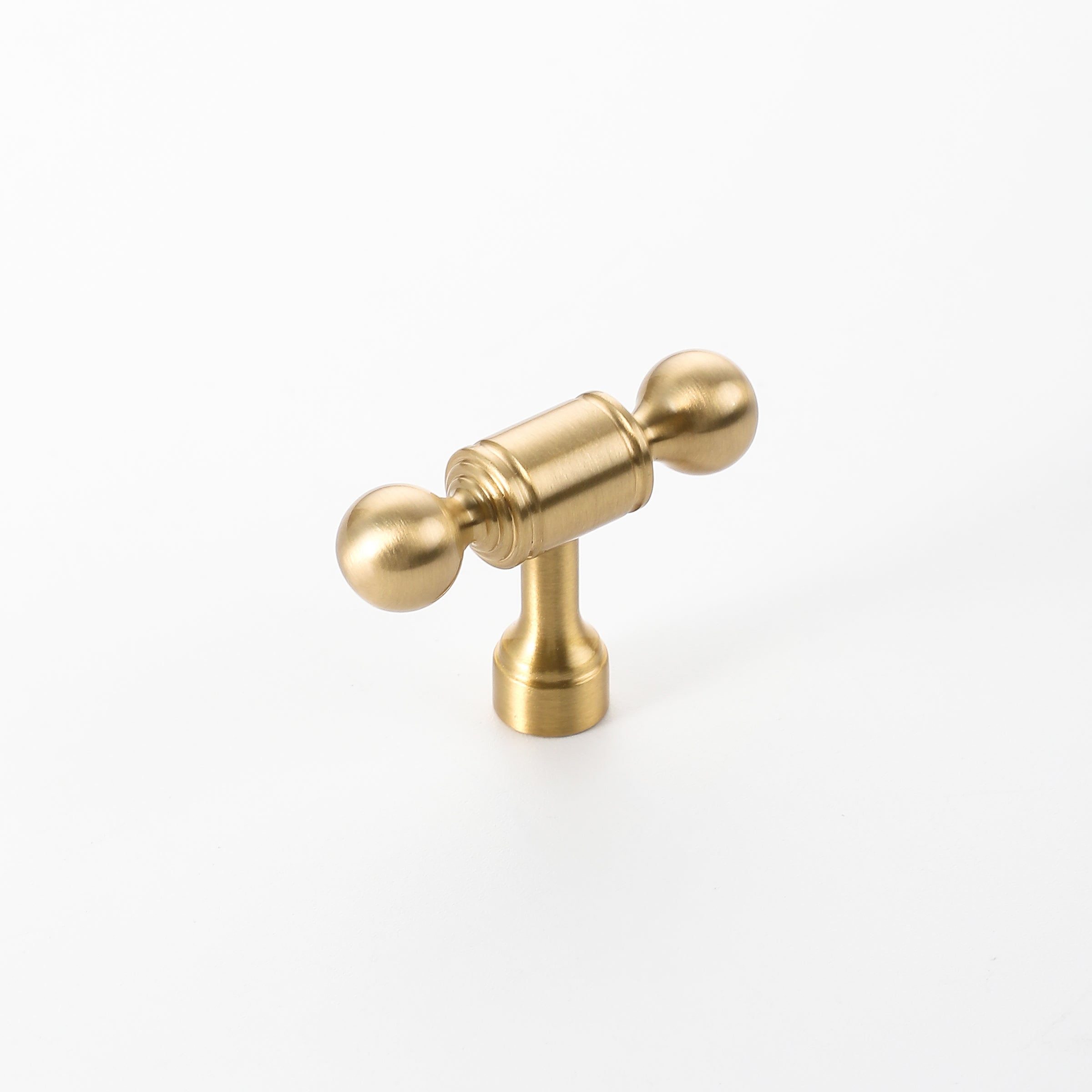 Glossy Grace Handles brushed brass T knob