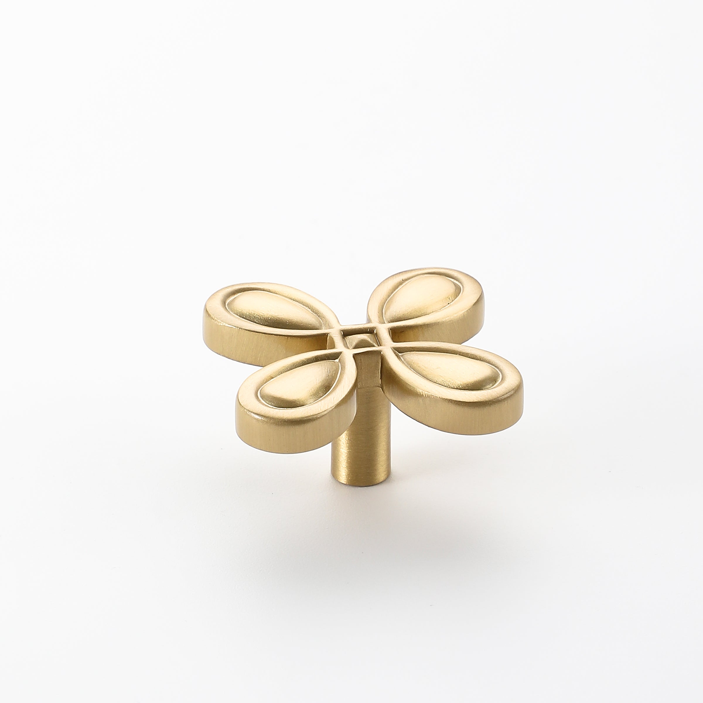 Bloom Brass Knob- Brushed Brass