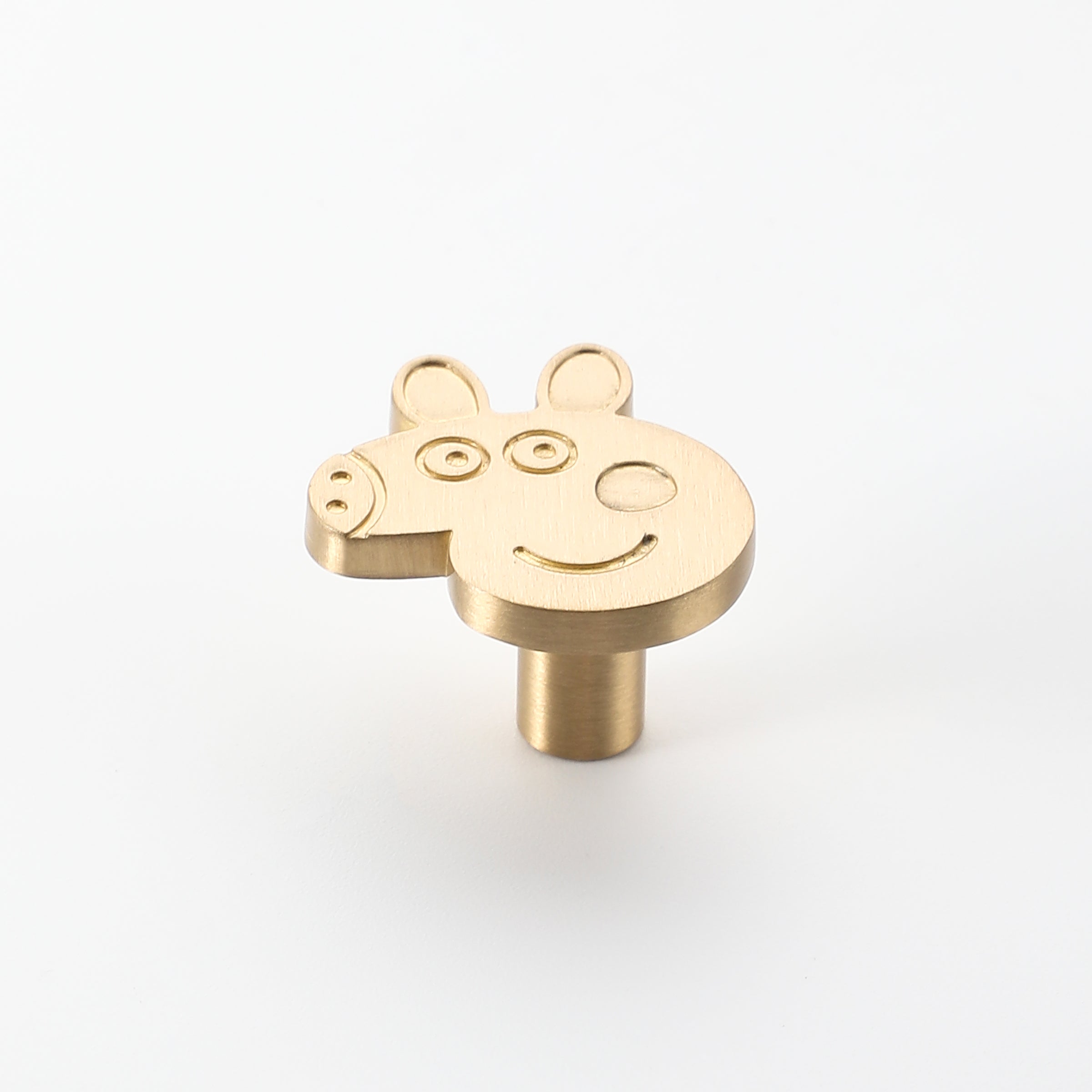 Cartoon Brass Knob-pig