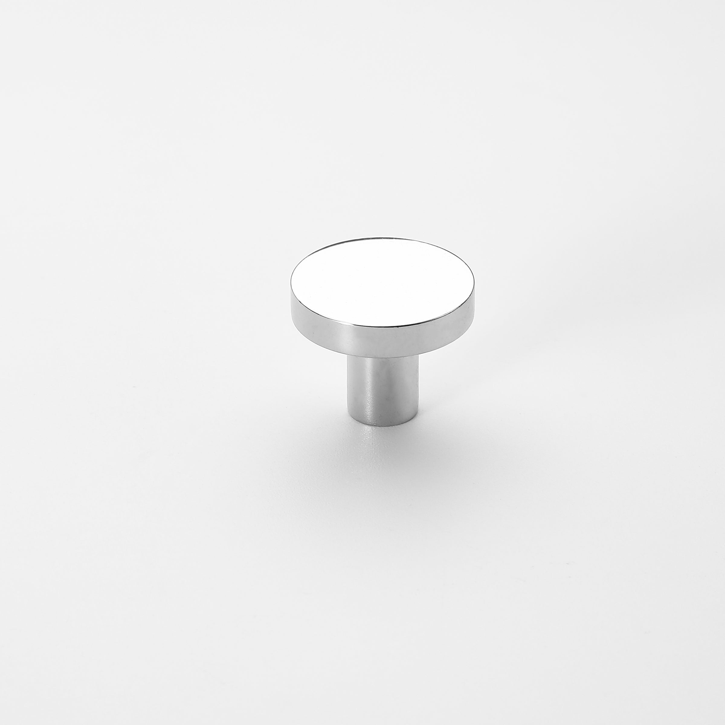 Aura Solid Brass Knob-Polished Chrome