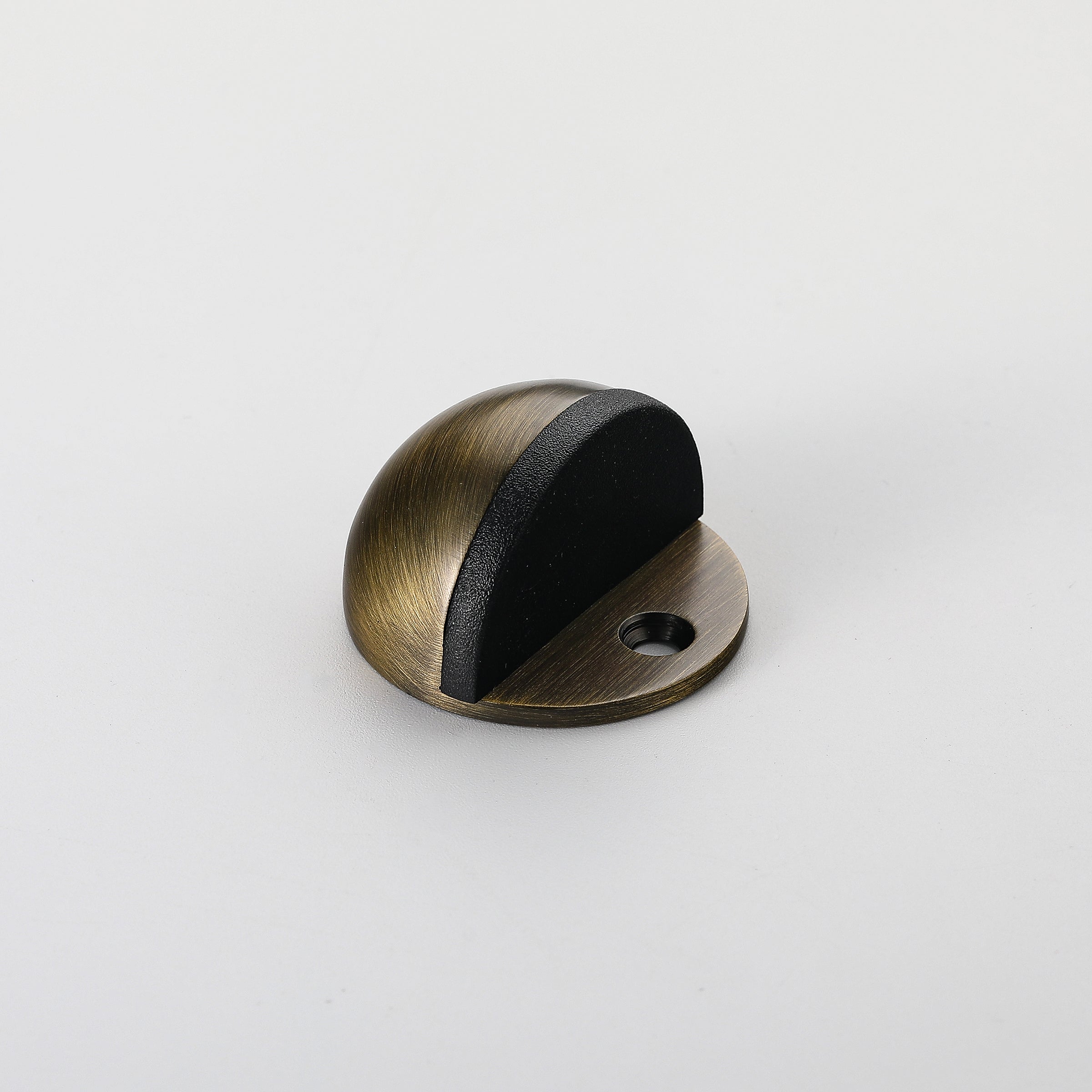 Crescent Half Moon Door Stop-antique brass