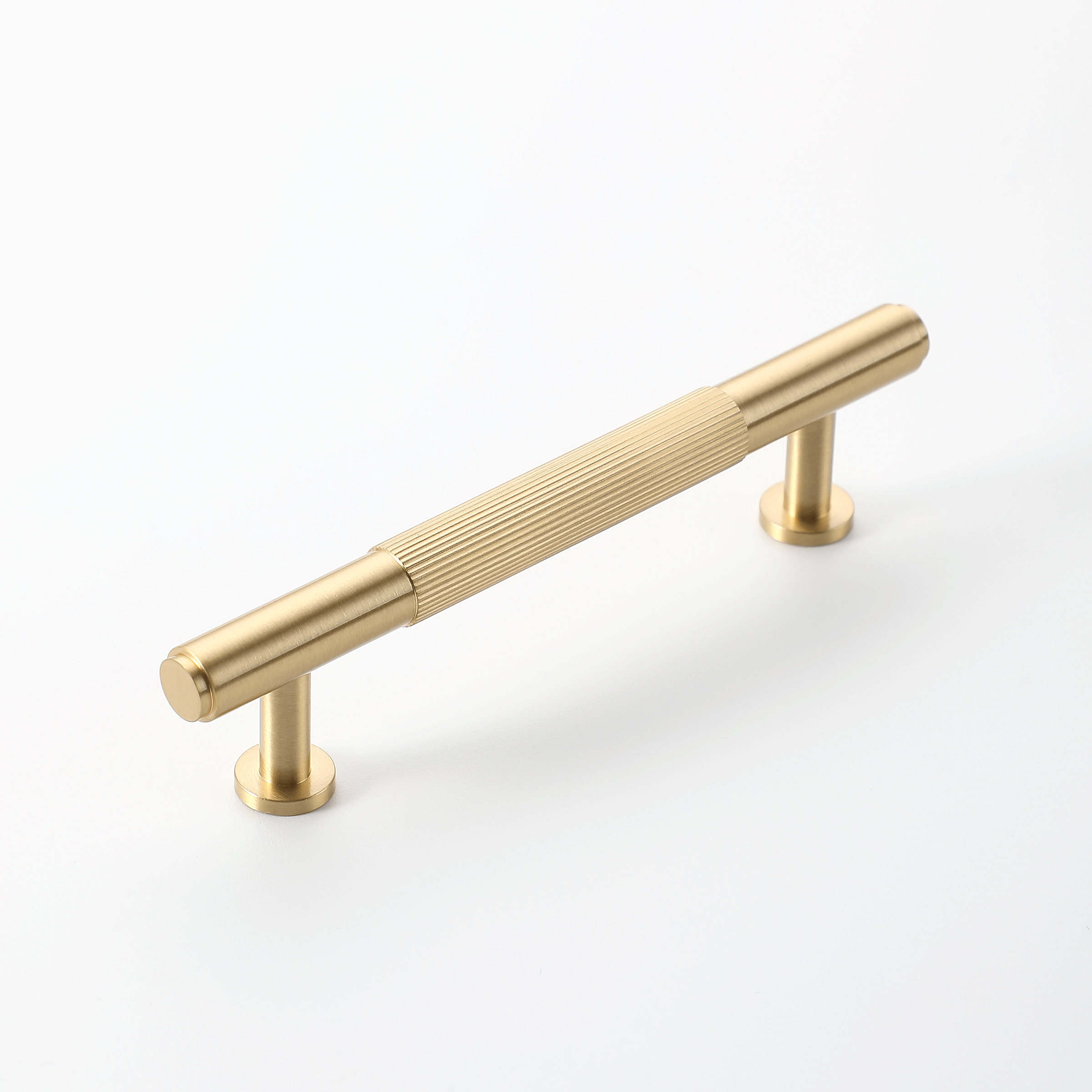 Stria Brass Handle-Brushed Brass-100 mm