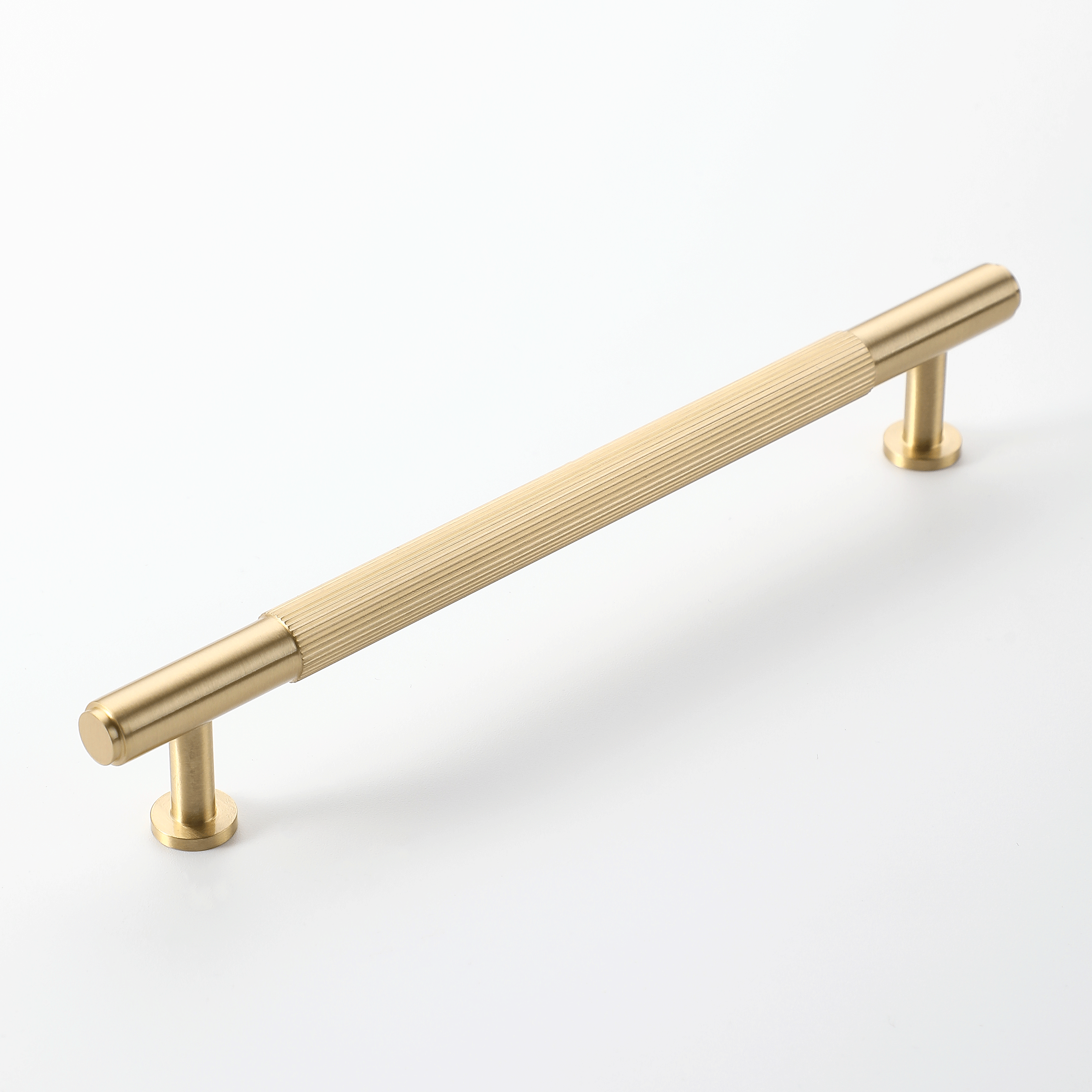 Stria Brass Handle-Brushed Brass-165 mm