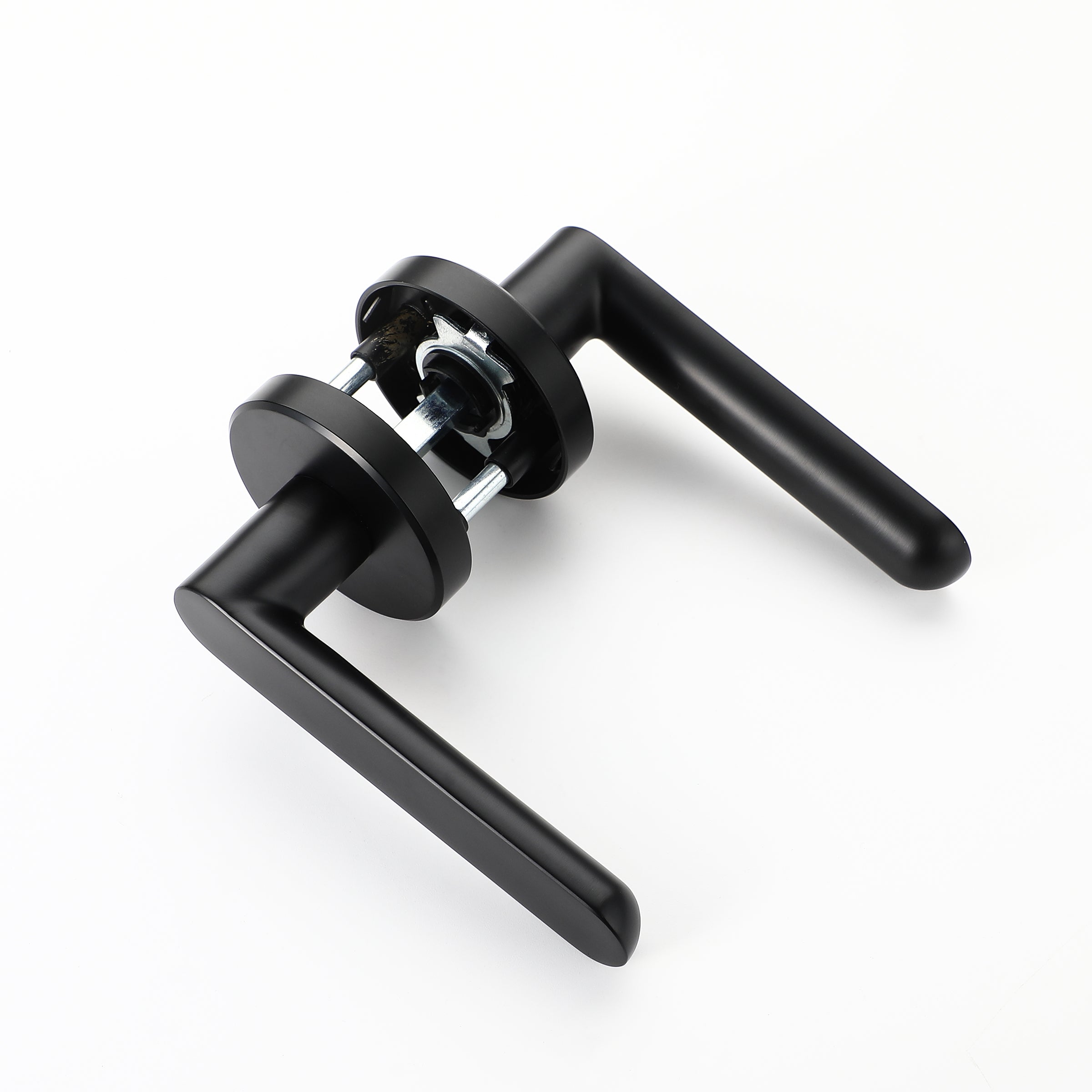 Passage Door Lever in Matte Black for Interior Doors