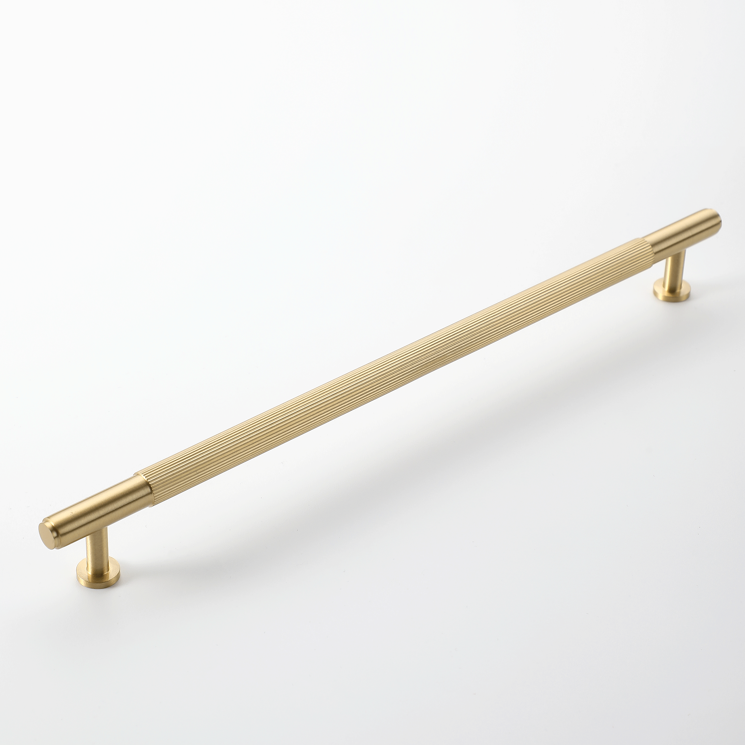 Stria Brass Handle-Brushed Brass-195 mm