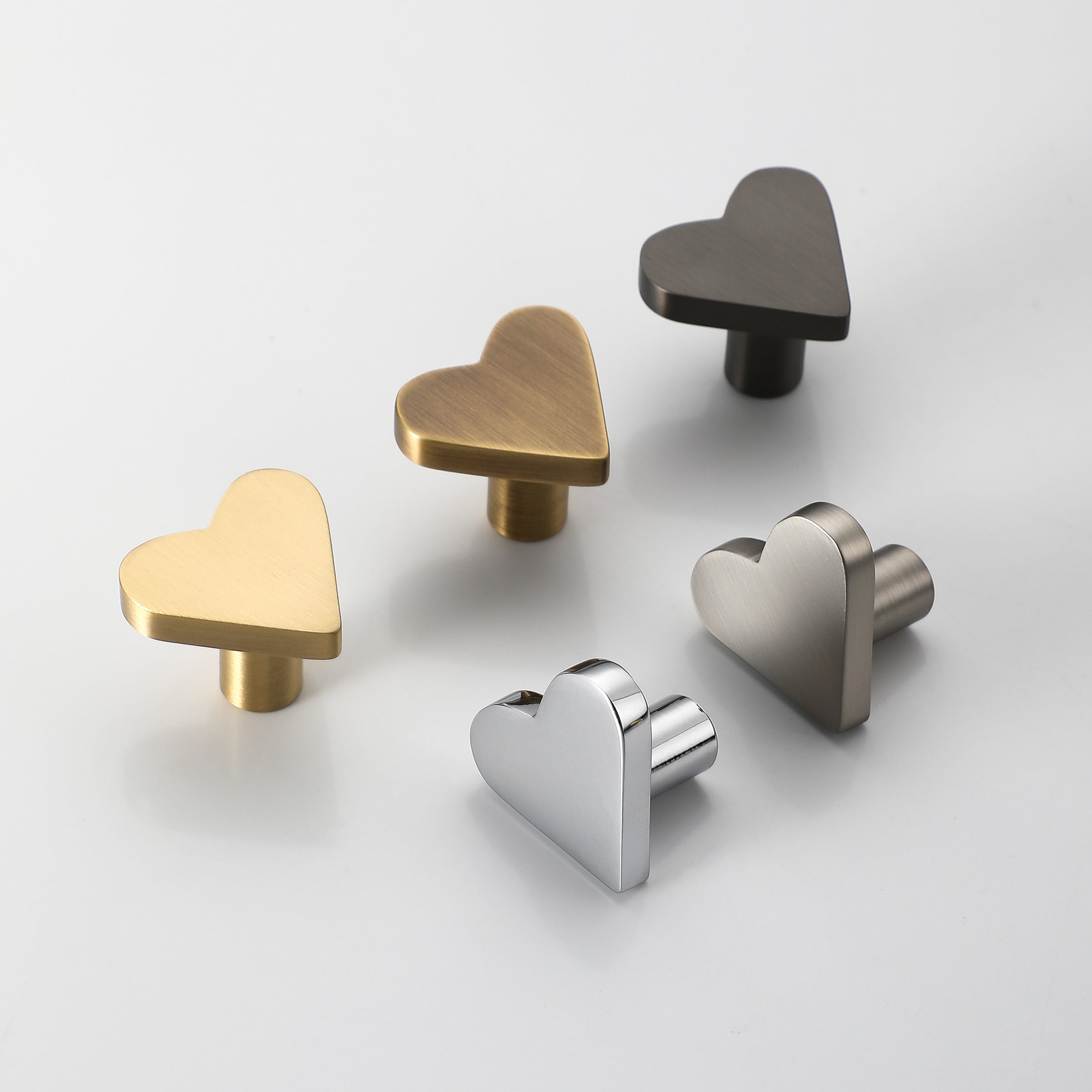 Heart Brass Knobs