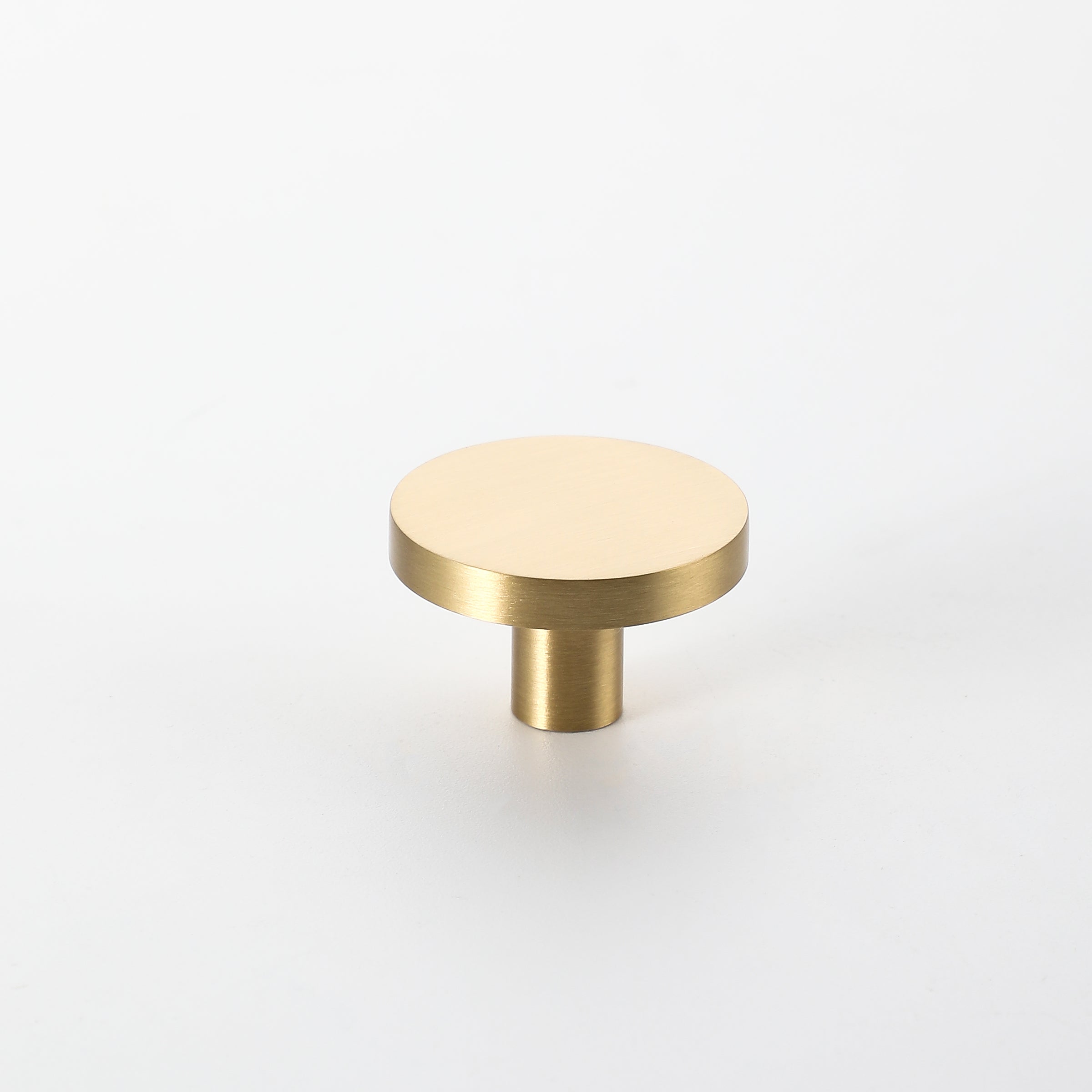 Aura Solid Brass Knob- Brushed Brass