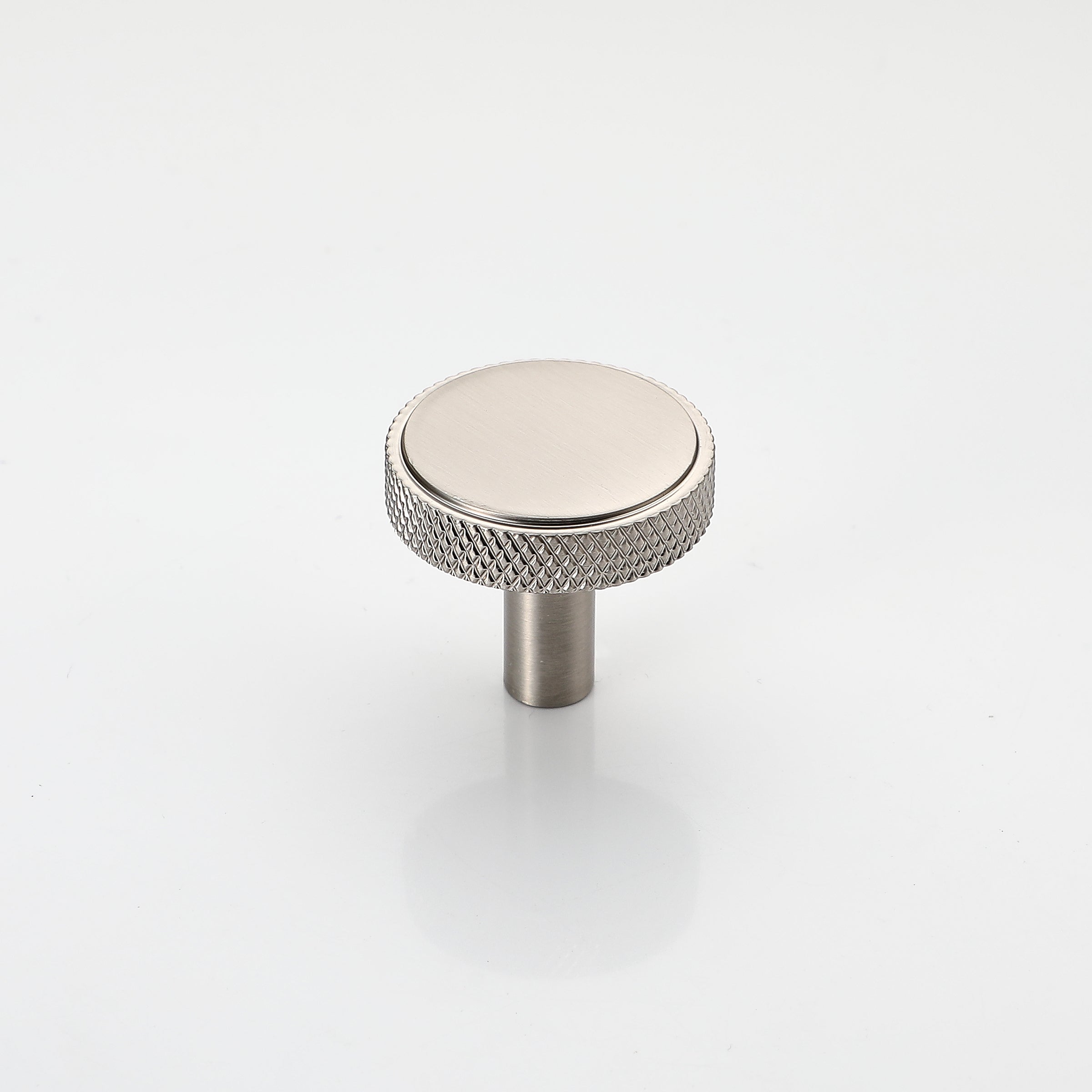 Brushed Nickel Knurled Brass Drawer Knob (35*33mm)