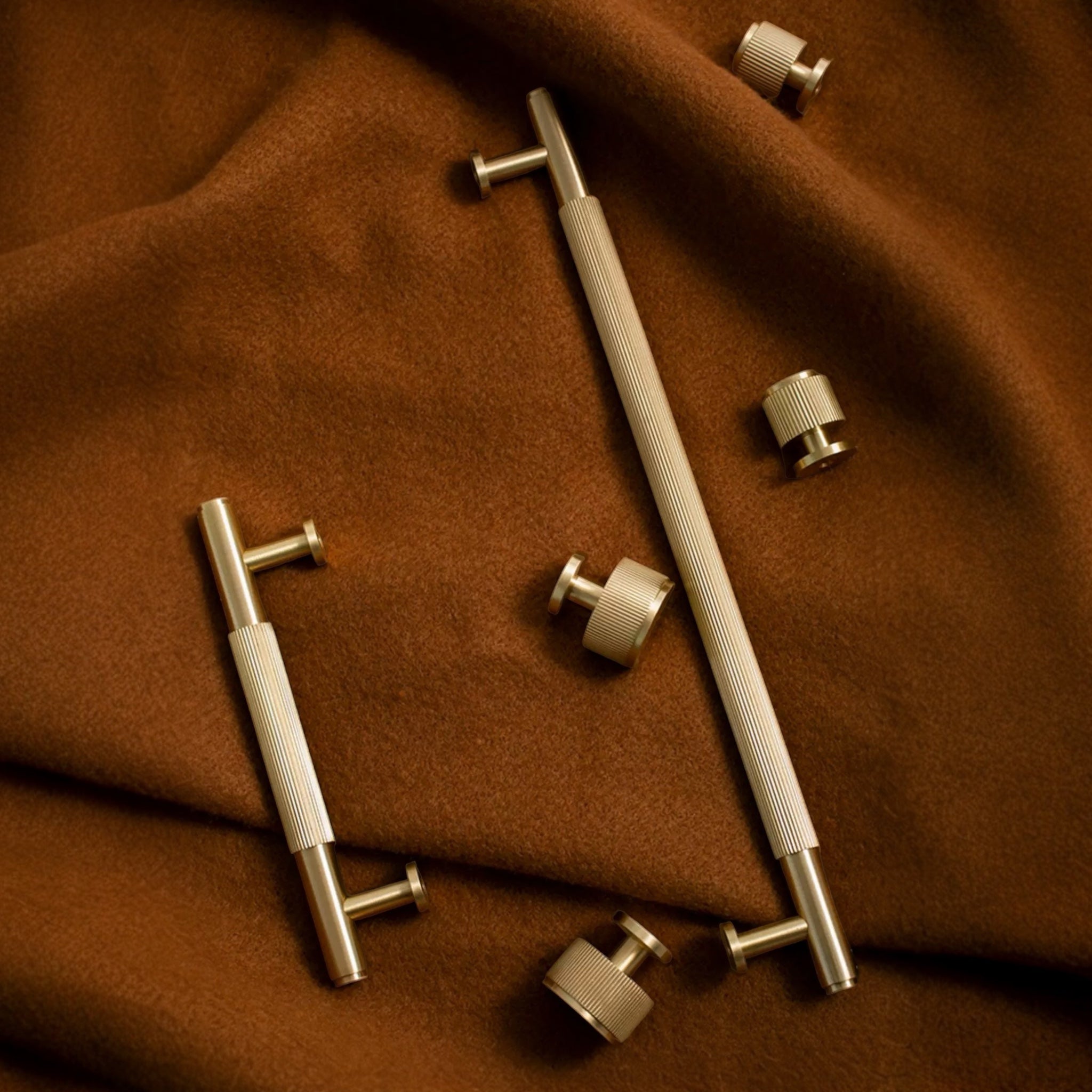 Stria Brass Knob and pulls