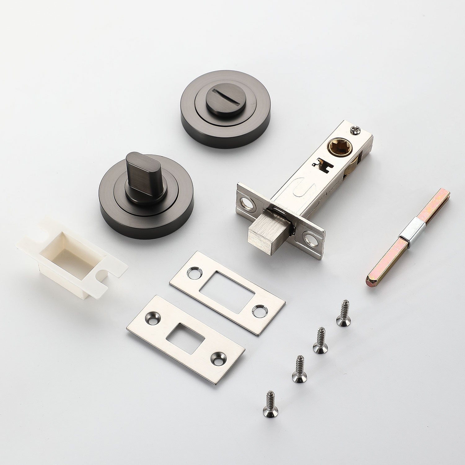 Gunmetal Round Sliding Cavity | Privacy Lock in full set