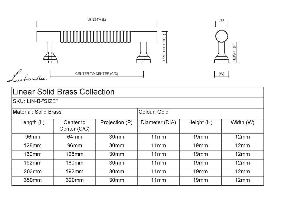 Modern and Minimalistic Linear Solid Brass Collection