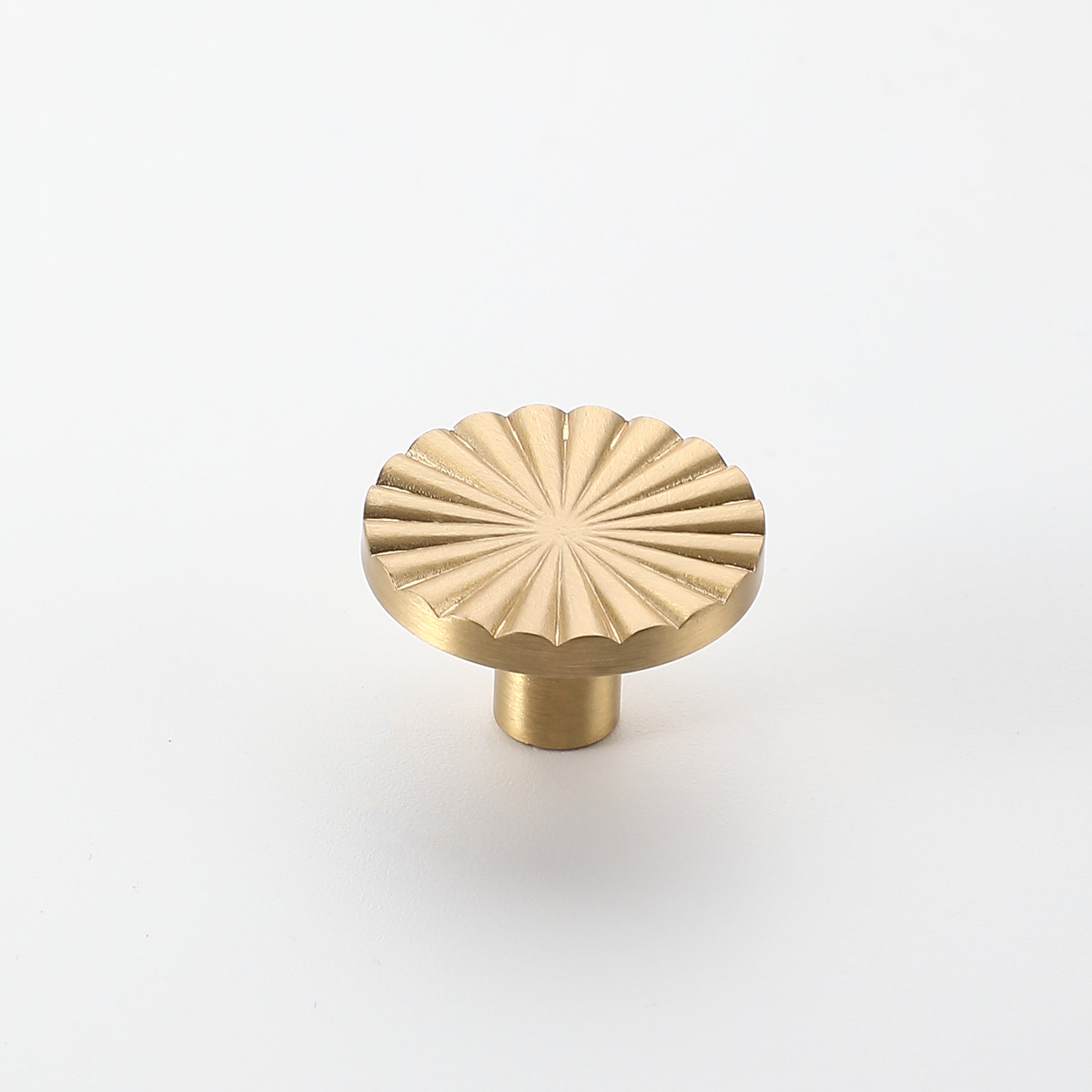 Sunburst Brass Knob