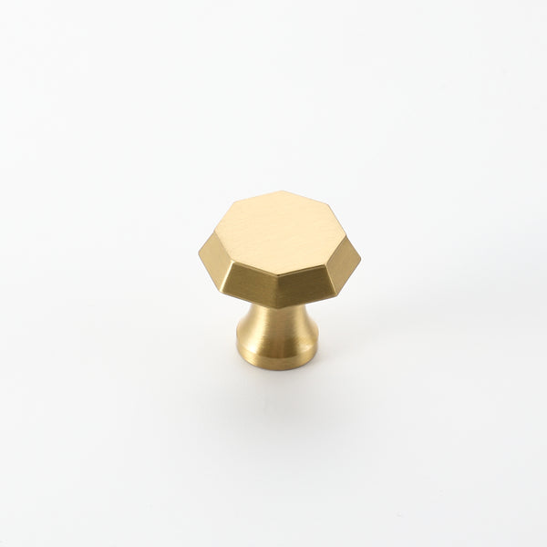 Sturdy Octagon Solid Brass Knobs for Enhanced Grip