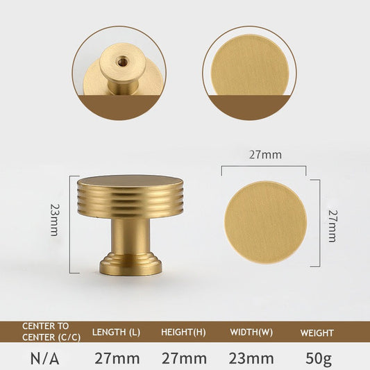 Linear Solid Brass Collection - Knob