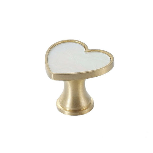 Marble Heart Solid Brass Knob