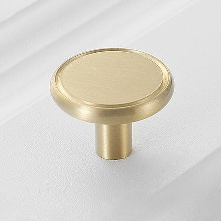 Flat Circle Solid Brass Knob