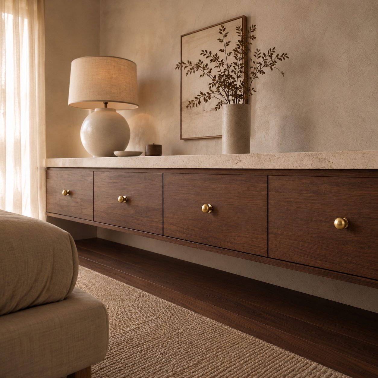 Where to use Curve D Brass Knobs