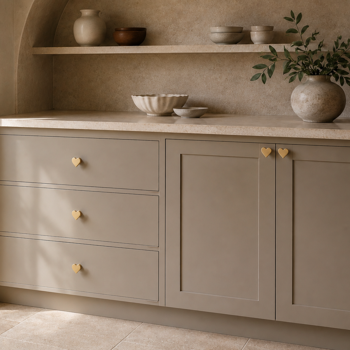 Where to Use the Heart Brass Knobs
