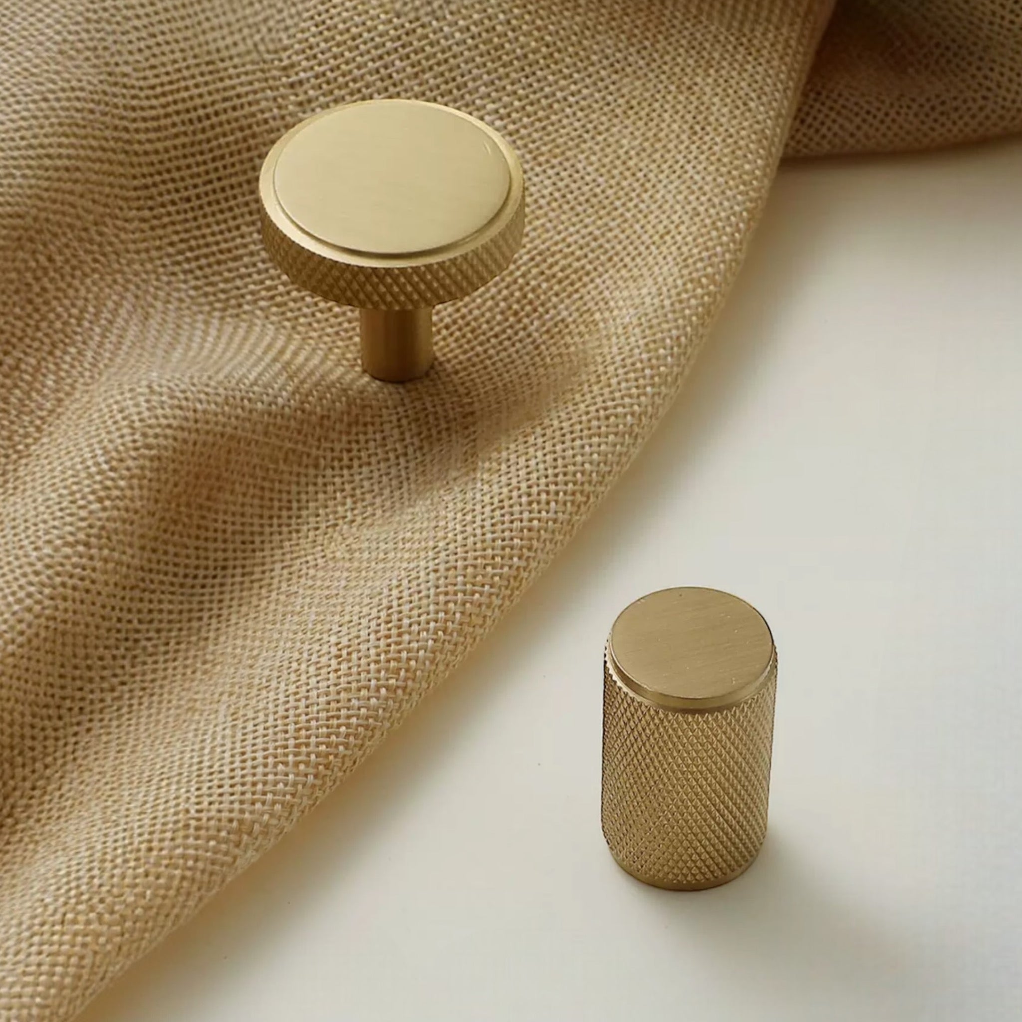 Knurled Brass Knob