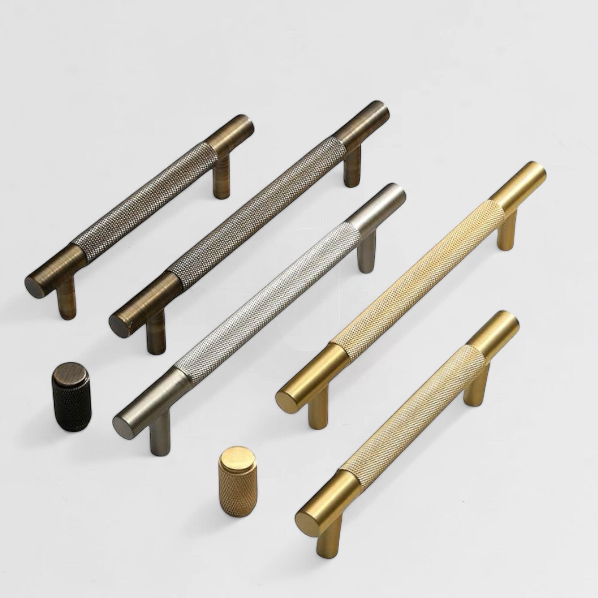 Knurled Brass Handles